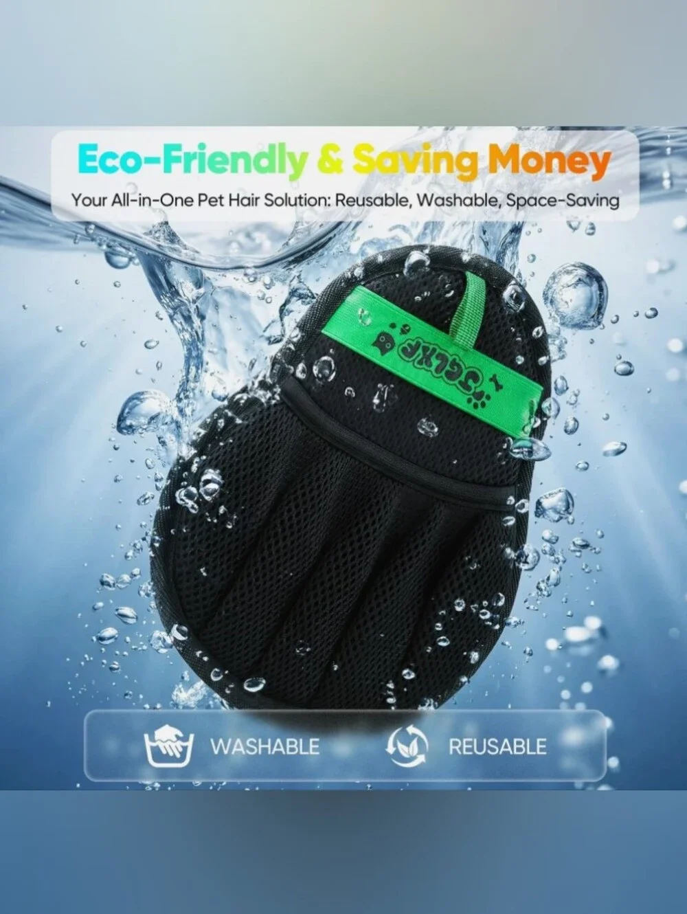 Upgraded Pet Hair Removal Electrostatic Glove for Dogs 🐶 & Cats 😺.